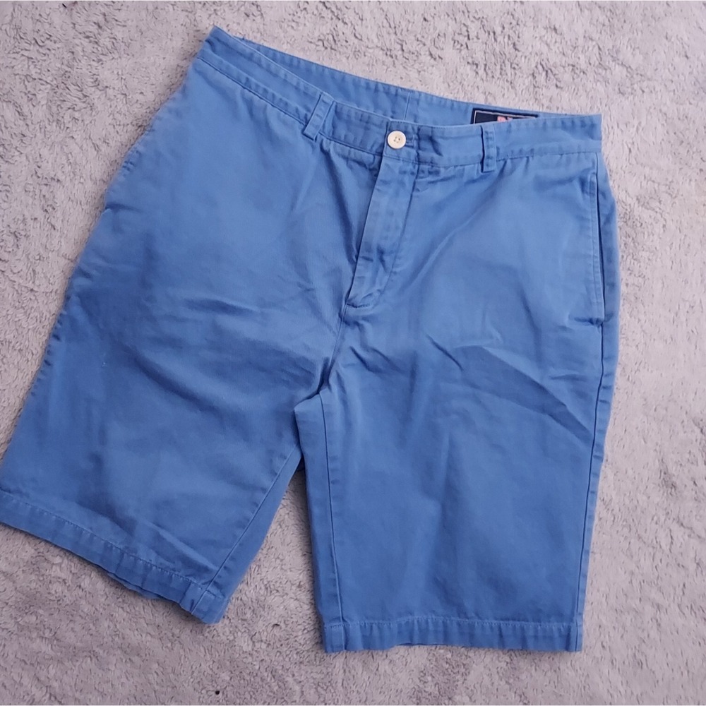 Vineyard Vines Shorts Mens 34 Club Short Faded Blue 100% Cotton Twill Preppy